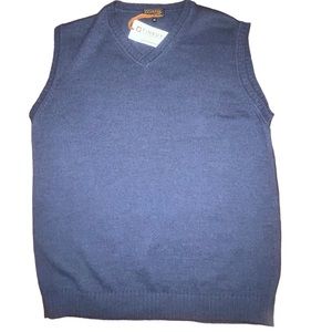 Tinkuy Alpaca Wool Blue V Neck Vest Men’s Size X-Large New With Tags